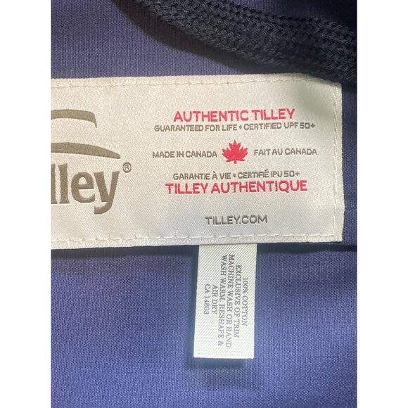 NWT Tilley T3 Cotton Duck Hat, Snap up, Navy, 71/2 60cm Large Unisex MSRP$99 - Picture 12 of 17